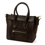 Vera Pelle damski kuferek skóra naturalna torebka na ramię z kieszeniami