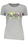 GUESS JEANS T-SHIRT Z KRÓTKIM RĘKAWEM DAMSKI SZARY