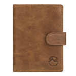 Pionowy Duży Skórzany męski portfel na zatrzask rozbudowany EL FORREST RFID