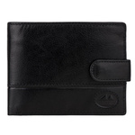 Poziomy Skórzany męski portfel zamykany na zatrzask EL FORREST RFID