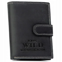 Skórzany portfel męski na zatrzask od Always Wild