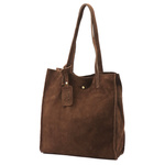 Luka Zamszowa duża damska shopperbag torebka na ramię z kosmetyczką