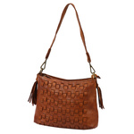 VS damska listonoszka skóra naturalna torebka na ramię pleciony wzór