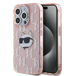 Karl Lagerfeld KLHCP15LHKLPCHP iPhone 15 Pro 6.1" różowy/pink hardcase IML Choupette Head & Monogram