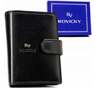 Duży Skórzany portfel męski system RFID Rovicky