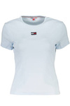 T-SHIRT TOMMY HILFIGER JASNONIEBIESKI DAMSKI T-SHIRT Z KRÓTKIM RĘKAWEM