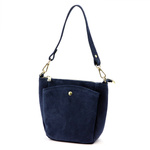 Vera Pelle damska listonoszka torebka na ramię skóra naturalna zamszowa