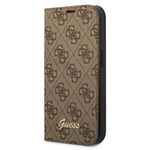 Guess GUBKP14MHG4SHW iPhone 14 Plus 6,7" brązowy/brown book 4G Vintage Gold Logo