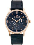 ZEGAREK G. ROSSI - 10737A-6F3 (zg258f) blue/r.g. + BOX