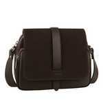 Torebka skórzana Canaletto z zamszową klapką TD690s19348