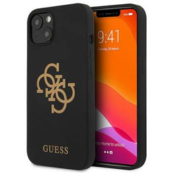 Guess GUHCP13MLS4GGBK iPhone 13 6,1" czarny/black hard case Silicone 4G Logo