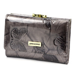 Lakierowany damski portfel z naturalnej skóry Gregorio BTS-117