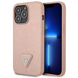 Guess GUHCP13LPSATLP iPhone 13 Pro / 13 6,1" różowy/pink hardcase SaffianoTriangle Logo