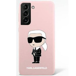 Karl Lagerfeld KLHCS23LSNIKBCP Sam S23 S918 Ultra hardcase różowy/pink Silicone Ikonik