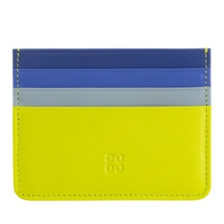 DUDU Etui na karty dokumenty skóra naturalna małe kontrastujące kolory