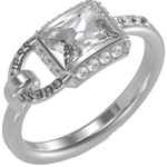 Biżuteria GUESS JUBR02196JWRH. Pierścionek, Kolor szary. Kobieta.