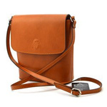 Klasyczna skórzana elegancka damska listonoszka