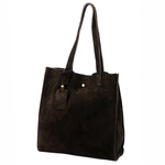 Luka Zamszowa duża damska shopperbag torebka na ramię z kosmetyczką