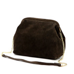 Zamszowa damska torebka z łańcuszkiem listonoszka kopertówka stylowa Luka