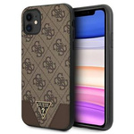 Guess GUHCN61PU4GHBR iPhone 11 6,1" / Xr 6,1" brązowy/brown hardcase 4G Triangle Collection