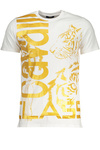 T-SHIRT M�SKI Z KR�TKIM R�KAWEM KLASY CAVALLI BIA�Y