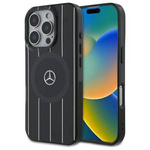 Mercedes MEHMP16L23HRSK iPhone 16 Pro  6.3" czarny/black hardcase MB Double Layer Crossed Lines MagSafe