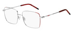 Okulary HUGO HG-1217-J2B. Okulary, Kolor czerwony srebrny. Kobieta.