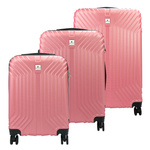 Pierre Cardin zestaw trzech walizek na kółkach tworzywo ABS zamek uchwyt