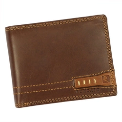 Klasyczny rozbudowany Skórzany męski kompaktowy składany portfel Roncato