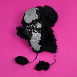 Uszanka Zimowe Kwiaty