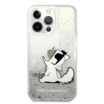 Karl Lagerfeld KLHCP13XGCFS iPhone 13Pro Max 6,7" srebrny/silver hardcase Liquid Glitter Choupette Fun