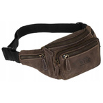 Always Wild męska nerka biodrowa skóra naturalna z kieszeniami przez ramię