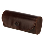 Damskie skórzane etui na okulary Zamykane na magnes EL FORREST