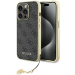 Guess GUHCP15LGF4GGR iPhone 15 Pro 6.1" szary/grey hardcase 4G Charms Collection