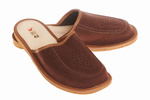Zabudowane wygodne Męskie kapcie ze skóry naturalnej od Wójciak Podhale