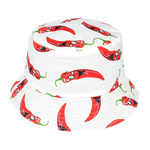 Kapelusz dwustronny bucket hat czapka czarny białe chilli kap-m-26