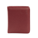 Burgundowy portfel z naturalnej skóry kompaktowy model Solier SW49 BURGUNDY