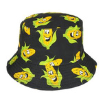 Kapelusz dwustronny bucket hat czapka czarna corn kap-m-24