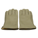 Rękawiczki damskie, skóra cielęca, ocieplane welurem.