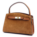 Damski zgrabny kuferek z paskiem torebka do ręki ze skóry naturalnej Luka