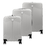 Pierre Cardin zestaw trzech walizek na kółkach tworzywo ABS zamek uchwyt