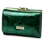 Gregorio damski portfel lakierowany skórzany pojemna portmonetka w motyle