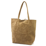 Patrizia damska shopperbag duża skóra naturalna zamszowa torebka na ramię