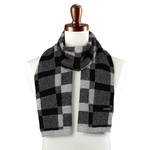 Długi zimowy szal męski w kratę - Peterson