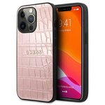 Guess GUHCP13LPCRBPI iPhone 13 Pro / 13 6,1" różowy/pink Croco Strap Collection