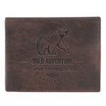 Skórzany męski portfel Peterson PTN N992-BE-BEAR