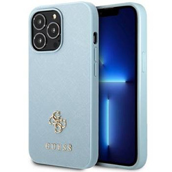 Guess GUHCP13XPS4MB iPhone 13 Pro Max 6,7" niebieski/blue hardcase Saffiano 4G Small Metal Logo