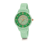 Zegarek FOLLI FOLLIE WF15P027ZSE. Kwarcowy, Kolor zielony. Kobieta.