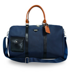 Duża torba podróżna weekendowa z nylonu Solier FB49 Barrley granatowa