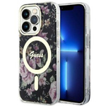 Guess GUHMP14LHCFWSK iPhone 14 Pro 6.1" czarny/black hardcase Flower MagSafe